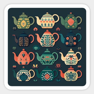 Ornate Teapot Pattern Sticker